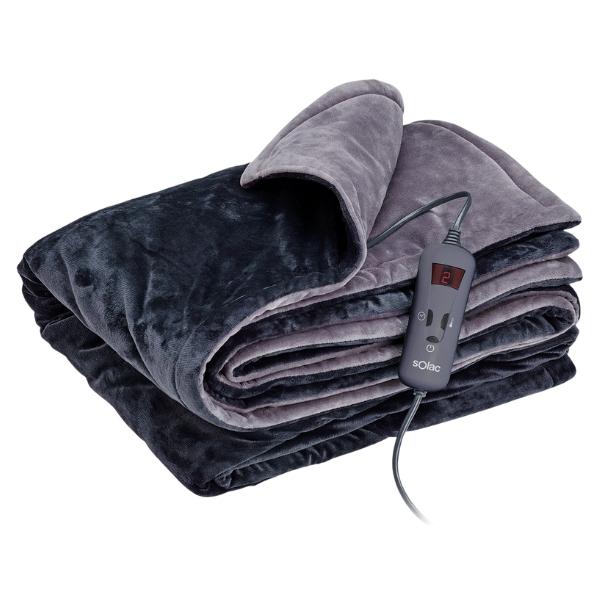 Solac – Electric Throw Over Blanket – Double Bed (180cm x 140cm) – 120W