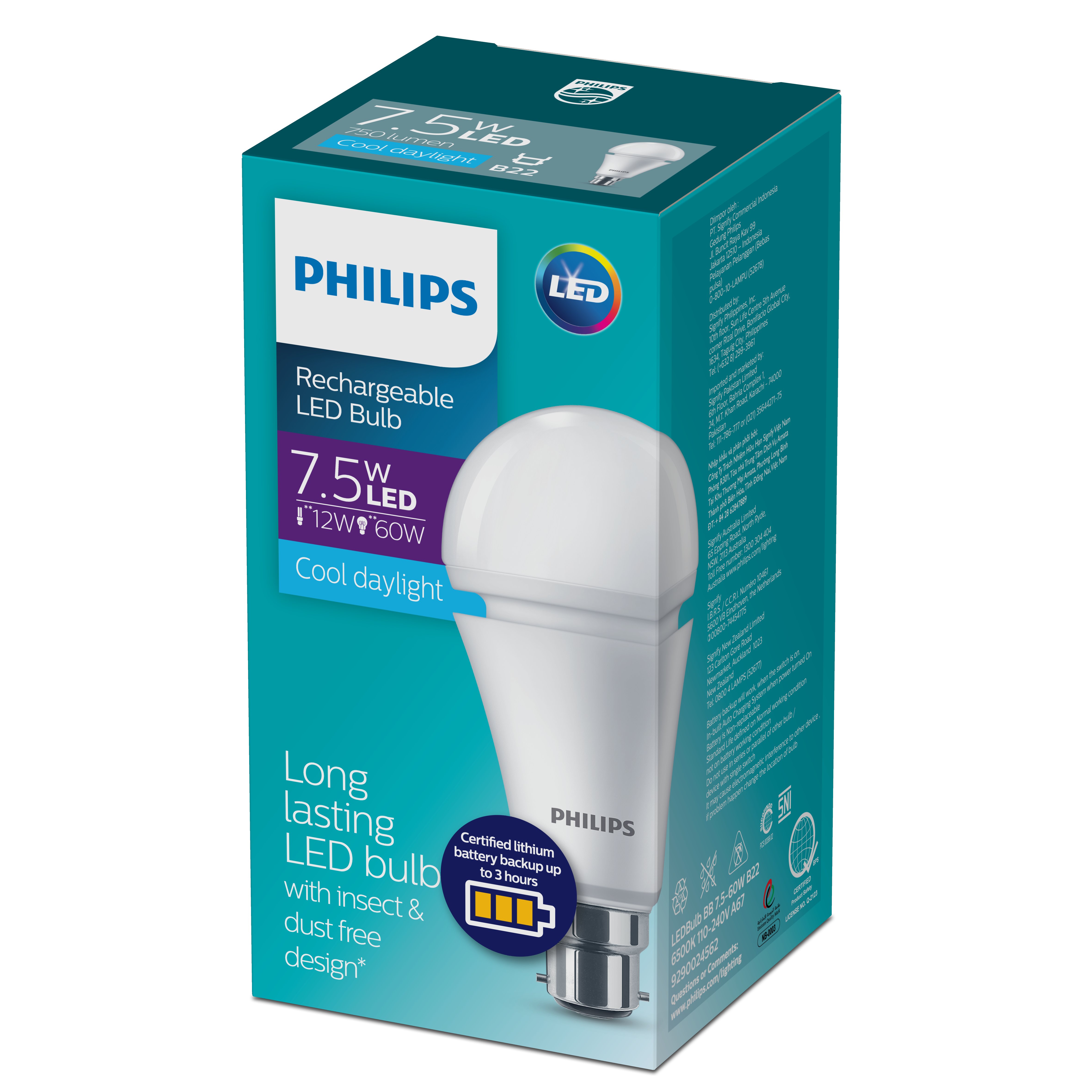 Philips Battery Back up LED 7W Bayonet Cap Cool White