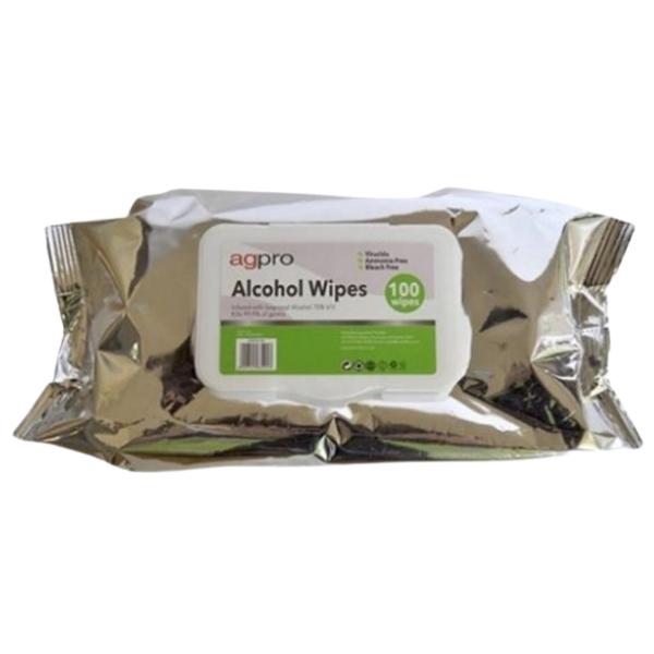 Agpro – Alcohol Wipes / 75% Alcohol Wipes -100 x Wipes Per Bag – Box of 20