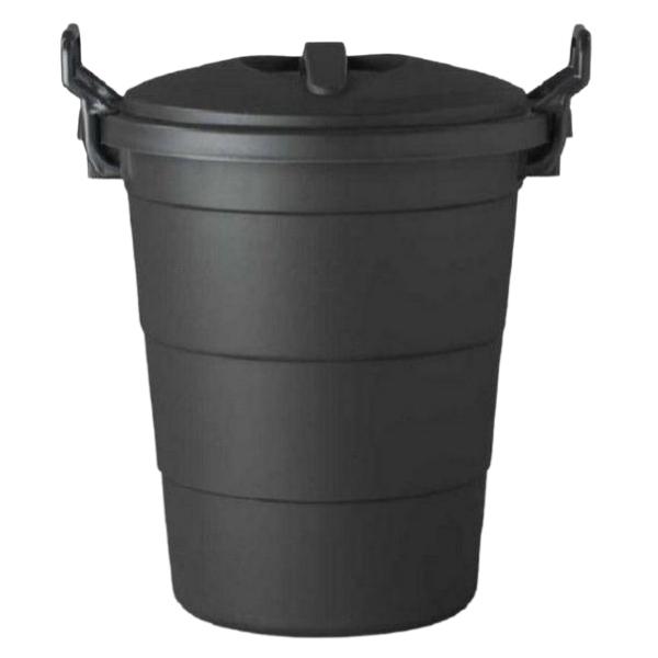 Refuse Bin / Black Plastic Refuse Bin 70L – Pack of 5