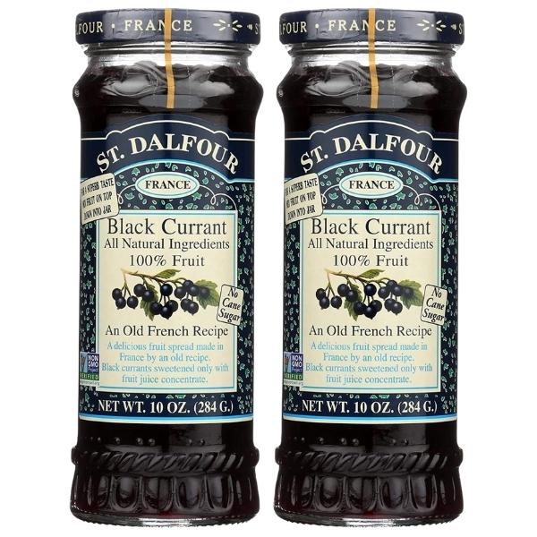 ST DALFOUR – Jam / Black Currant Extra Fruit Jam 284g – Pack of 2