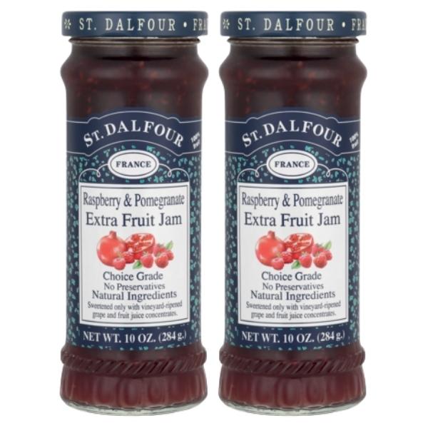 ST DALFOUR – Jam / Raspberry & Pomegranate Extra Fruit Jam 284g – Pack of 2
