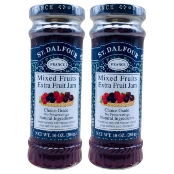 ST DALFOUR – Jam / Mixed Fruits Extra Fruit Jam 284g – Pack of 2