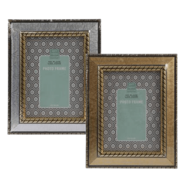 Set Of 3 Picture Frame Pl Marbled 13x18cm Assorted
