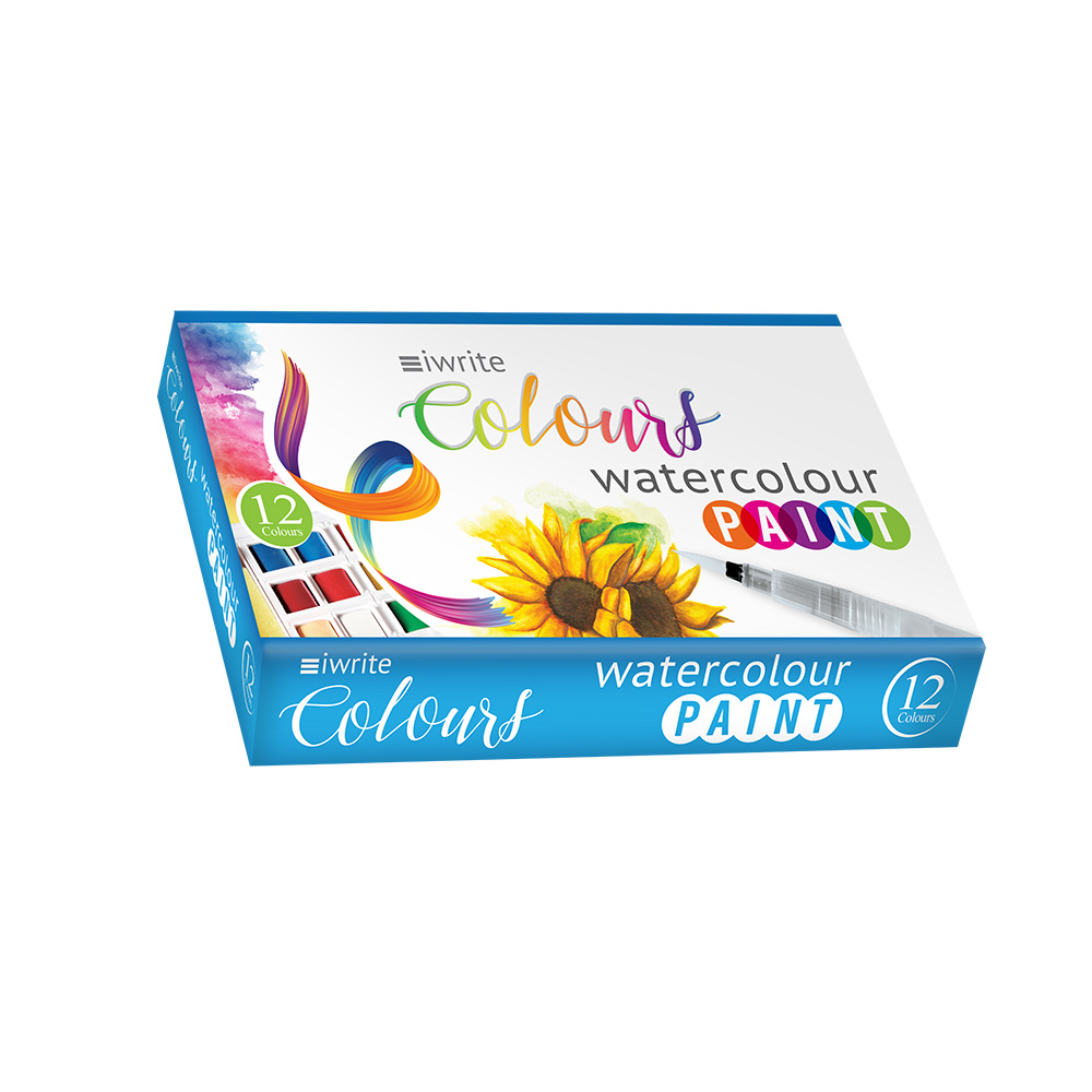 iWrite Colours Watercolour Paint – 12’s – Water Colouring Set