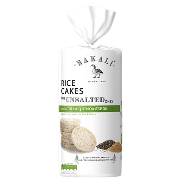 Bakali – Rice Cakes – Chia and Quinoa Seeds (Unsalted) 115g