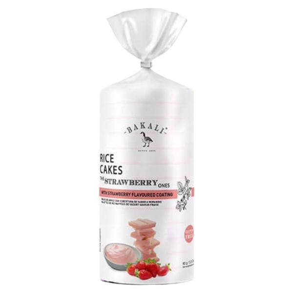 Bakali – Rice Cakes – Strawberry Coated 90g – Box of 18