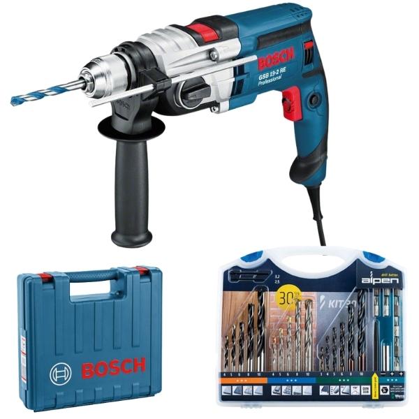 BOSCH – Impact Drill GSB 19-2 RE and Alpen Drill and Screwdriver Set