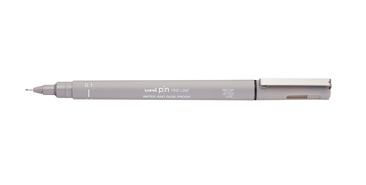 Uni Pin Fineliner 0.1mm Fine Liner Pen Light Grey