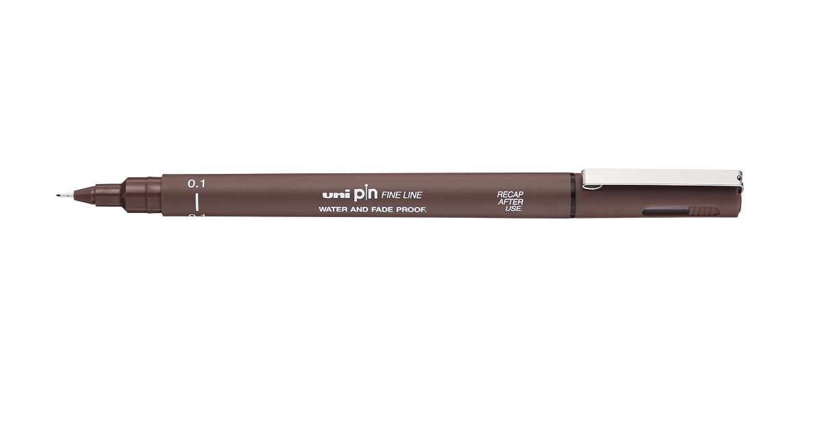Uni Pin Fineliner 0.1mm Fine Liner Pen Sepia