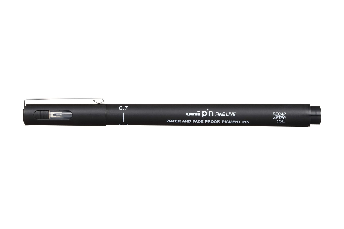 Uni Pin Fineliner 0.7mm Black Fine Liner Pen