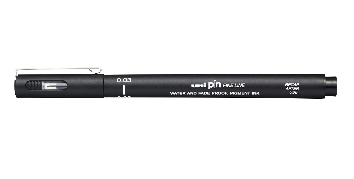 Uni Pin Fineliner 0.3mm Black Fine Liner Pen