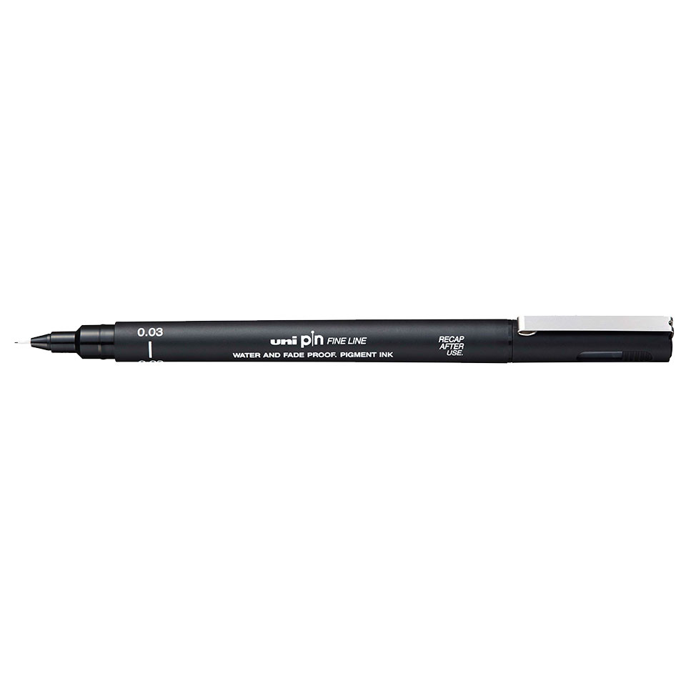 Uni Pin Fineliner 0.03mm Black Fine Liner Pen – Line Drawing Pen