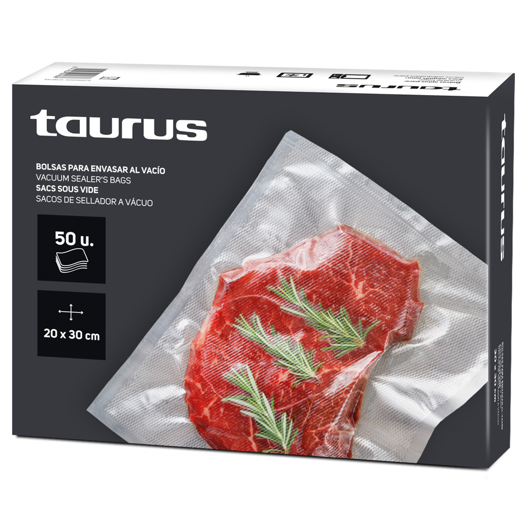 Taurus – “VAC6000” Plastic Vacuum Sealer Bags 20x30cm