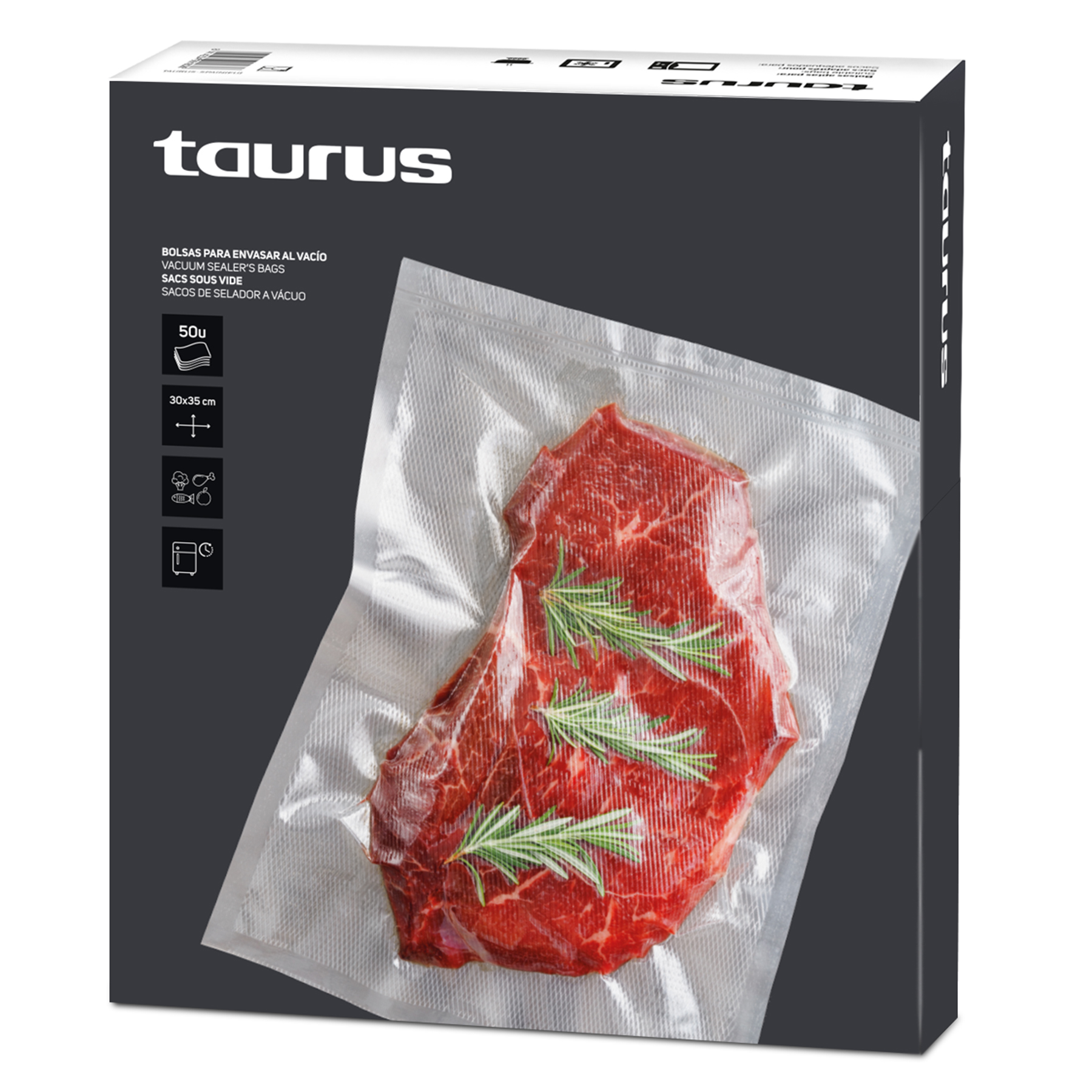 Taurus – “VAC6000” Plastic Vacuum Sealer Bags 30x35cm