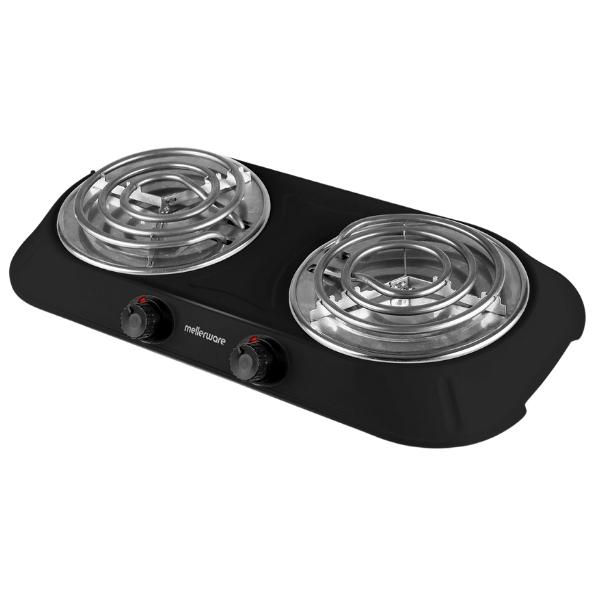Mellerware – Hotplate Double Powder Coat Spiral Plate 2000W “Helios” – Black