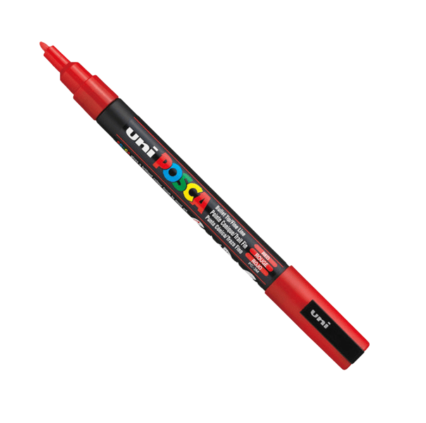 Posca Fine-Point PC-3M Fine Paint Marker – 0.9-1.3mm – Red
