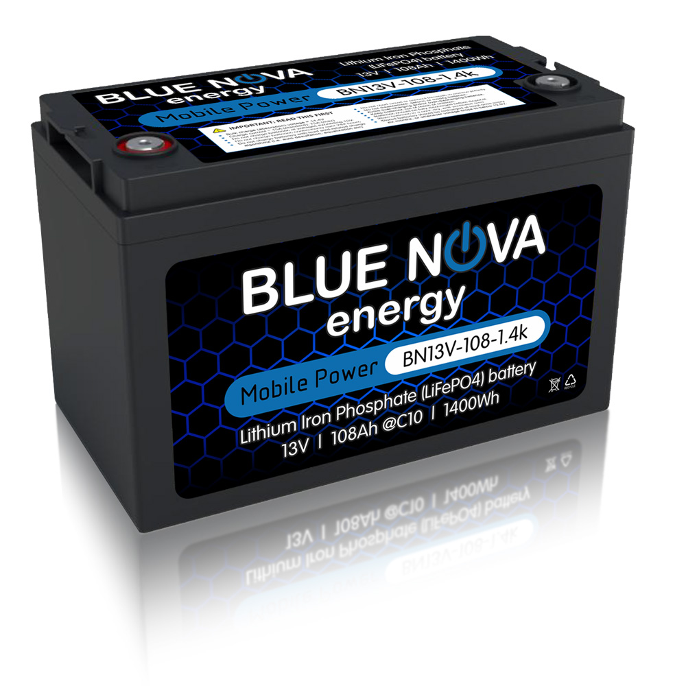 1400Wh 108AH 13VDC LIFePO4 Battery C/W BMS