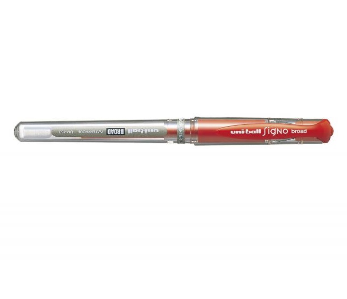 Uni-ball UM-153 Signo Gel Pen Ballpoint Rollerball Pen Broad – 1mm – Red