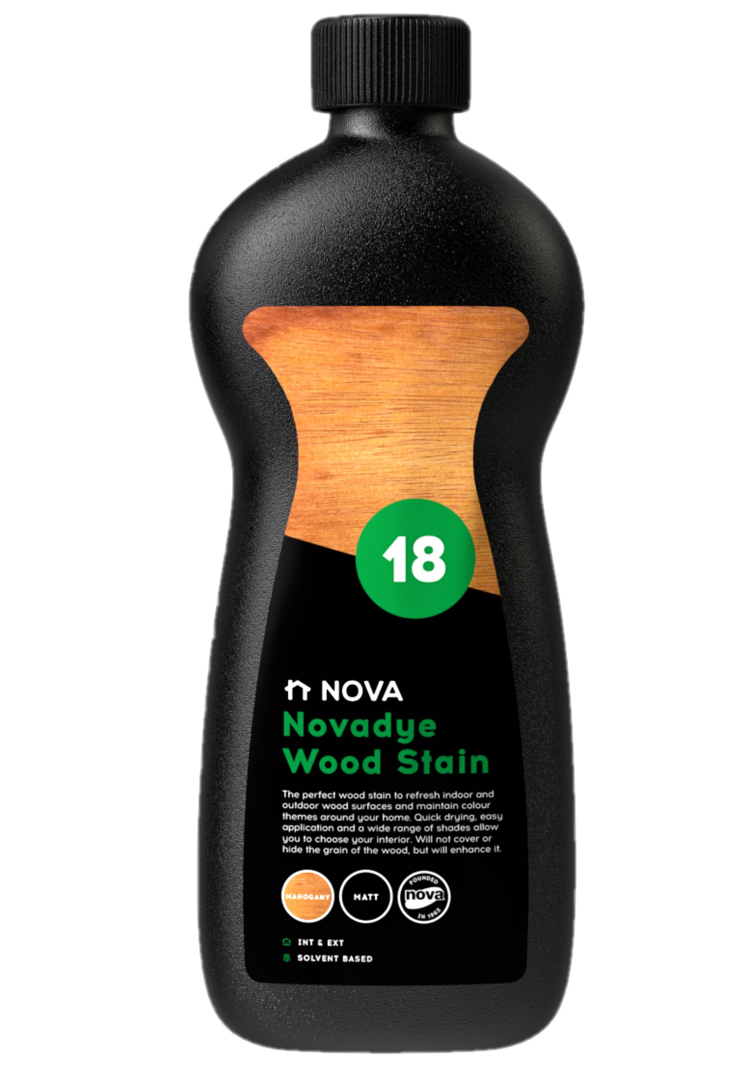 Nova 18 Novadye Mahogany Quick Drying Wood Stain 500ml