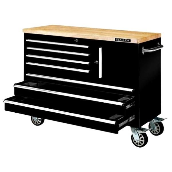 Stallion – Tool Trolley / Empty Mild Steel Workbench On Wheels 120cm