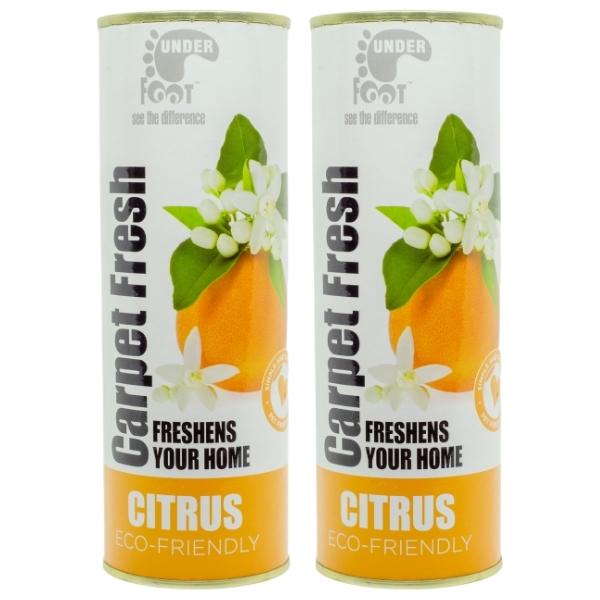 Under Foot – Carpet Fresh Freshener – 500g – Citrus – Pack of 2