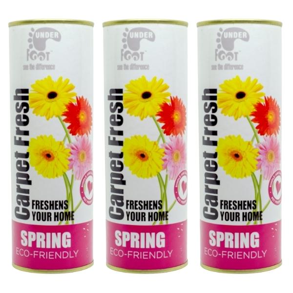 Under Foot – Carpet Fresh Freshener – 500g – Spring – Pack of 3