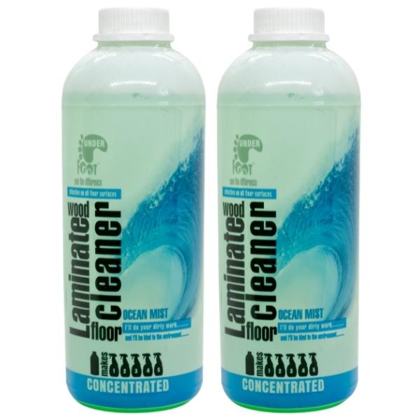 Under Foot – Laminated Wood Floor Cleaner – Refill 1L – Ocean Mist – Pack of 2