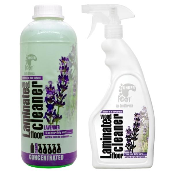 Under Foot – Laminated Wood Floor Cleaner – 750ml and 1L Refill – Lavender