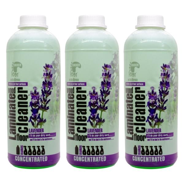 Under Foot – Laminated Wood Floor Cleaner – Refill 1L – Lavender – Pack of 3