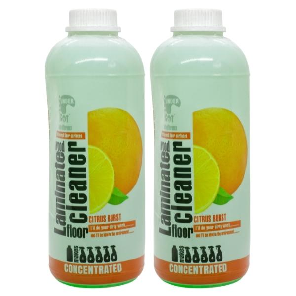 Under Foot – Laminated Wood Floor Cleaner – Refill 1L – Citrus Burst – Pack of 2