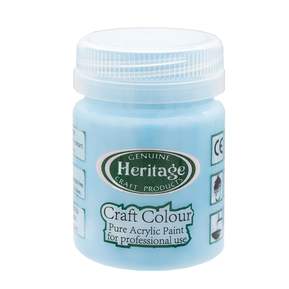 Heritage Pure Acrylic Paint – Craft Colour Range – 50ml – Light Blue