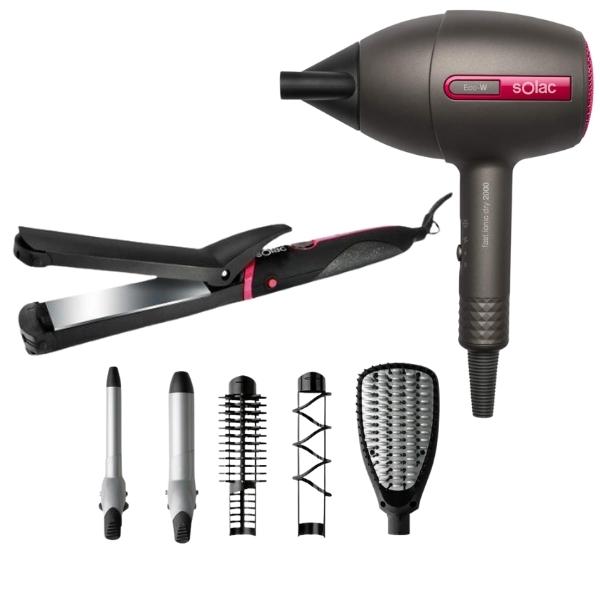 SOLAC – Hair Dryer and 7 In 1 Hair Curler “Expert Total Style”