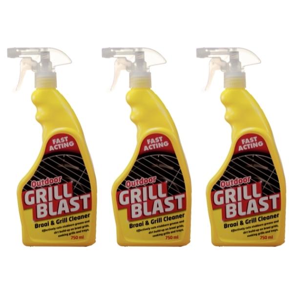 Grill Blast Fast Acting Braai & Grill Cleaner – 750ml (Pack of 3)