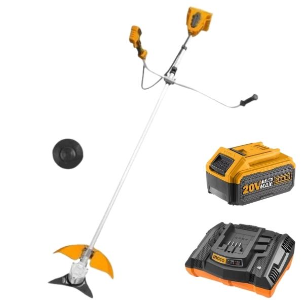 Ingco – String Trimmer and Brush Cutter 40V with 5.0Ah Battery and Charger