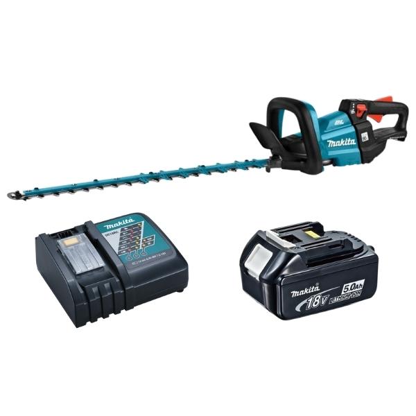 Makita – Cordless Hedge Trimmer LXT 18V 600mm , 5.0Ah Battery and Charger