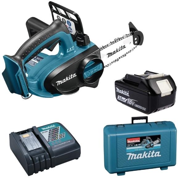 Makita – Cordless Chain Saw Top Handle, 3.0Ah Battery, Charger & Carry Case