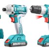 Total Tools 20V Drill and Impact Driver with 2 x Batteries & Charger Total Tools 20V Drill and Impact Driver with 2 x Batteries & Charger