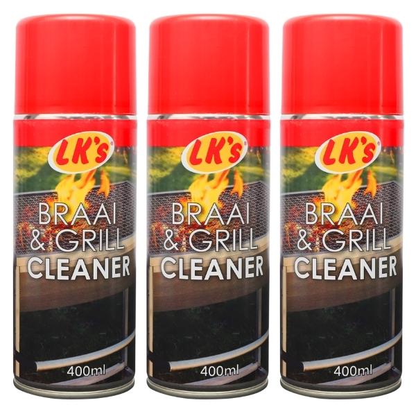 LK’s – Braai and Grill Cleaner – 400ml (Pack of 3)