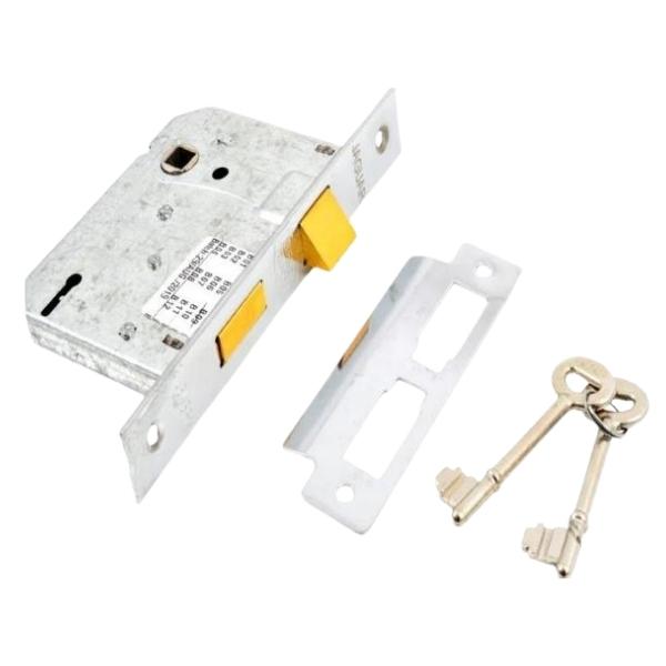 Jaguar – 2 Lever Lock Body Chrome Plated SABS Including 2 x Keys