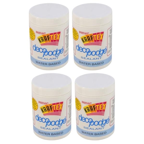 Pratley – Kraftex Decopodge Waterbased Sealant – 250ml (Pack of 4)