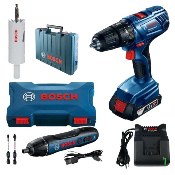 Bosch – Impact Drill Kit GSB 180-LI, Cordless Screwdriver & HSS-Bimetal