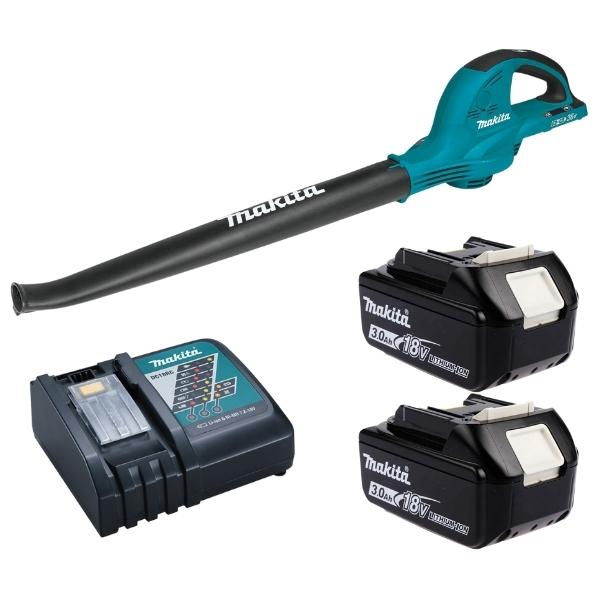 Makita – Cordless Leaf Blower DUB361Z with 2 x 3.0Ah Batteries and Charger