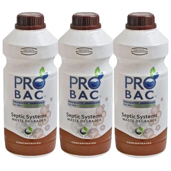 Probac – Septic Systems Waste Degrader 1L – Concentrated – Pack of 3