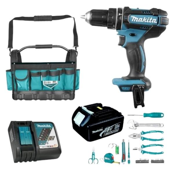 Makita – Cordless Hammer Drill DHP482 Combo Kit with Accessories