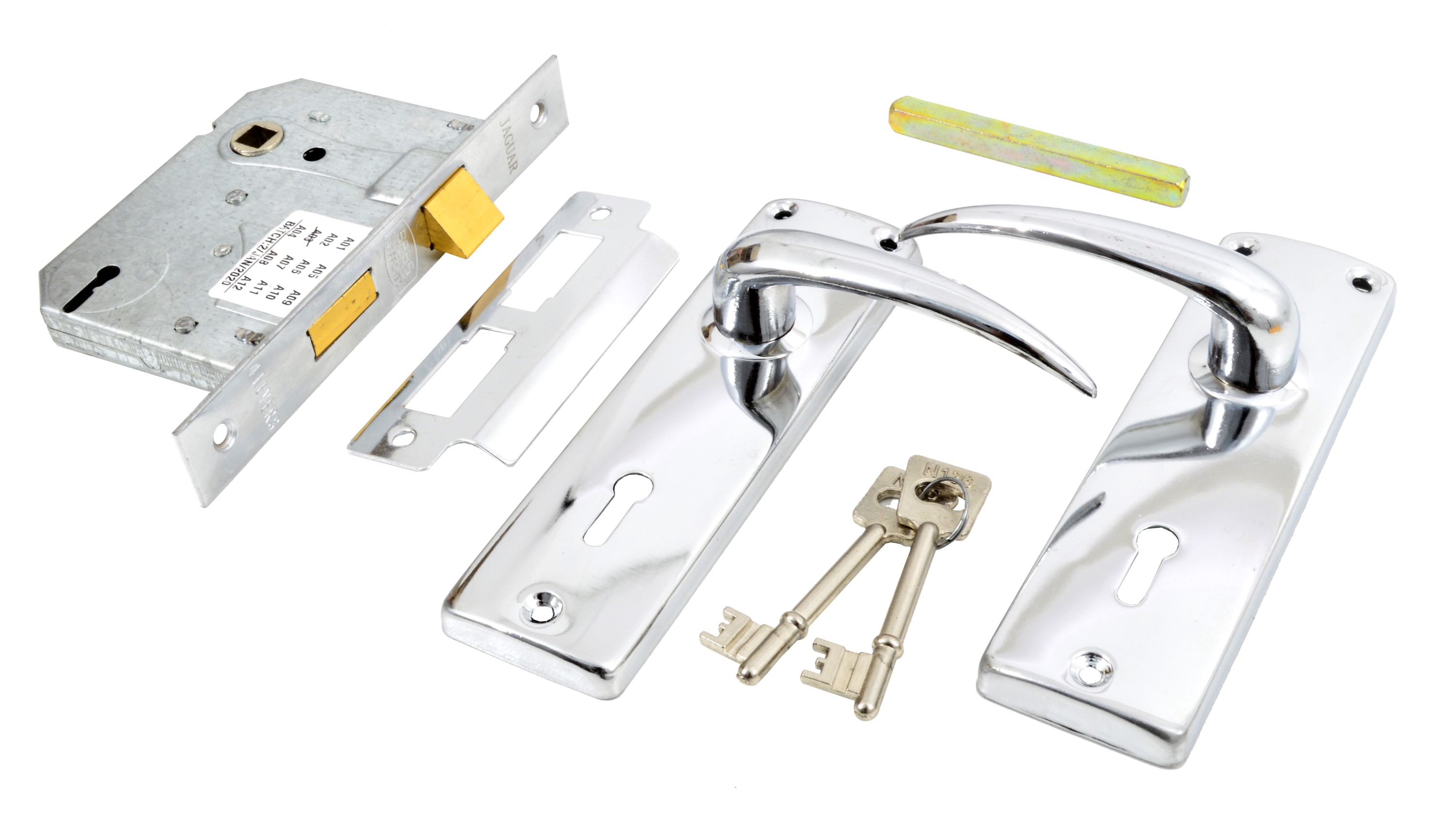 Jaguar 2 Lever Lockset CP Kit