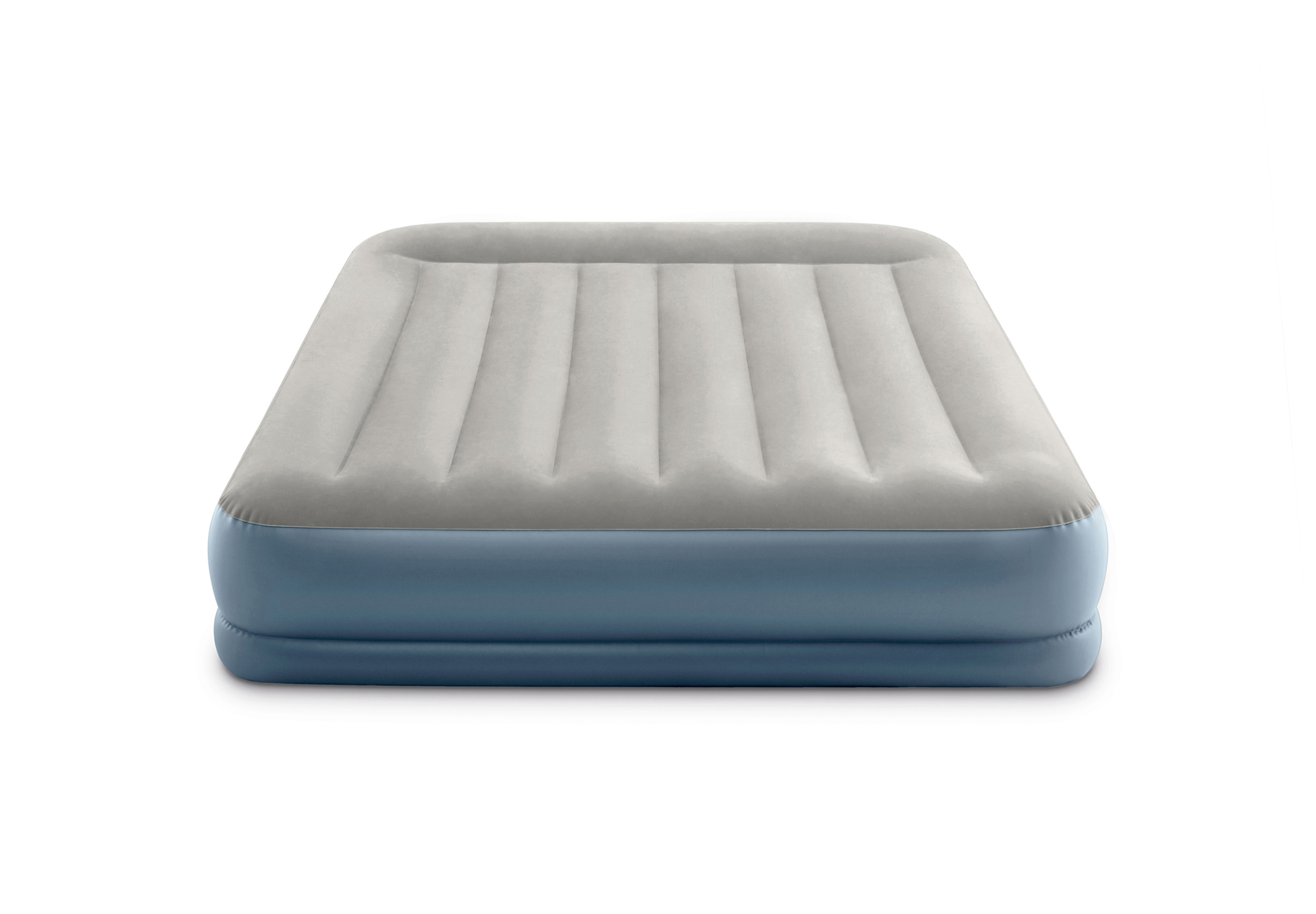 Intex Queen Pillow Rest Mid-Rise Airbed W/ Fiber-Tech Bip (Built-In Pump)