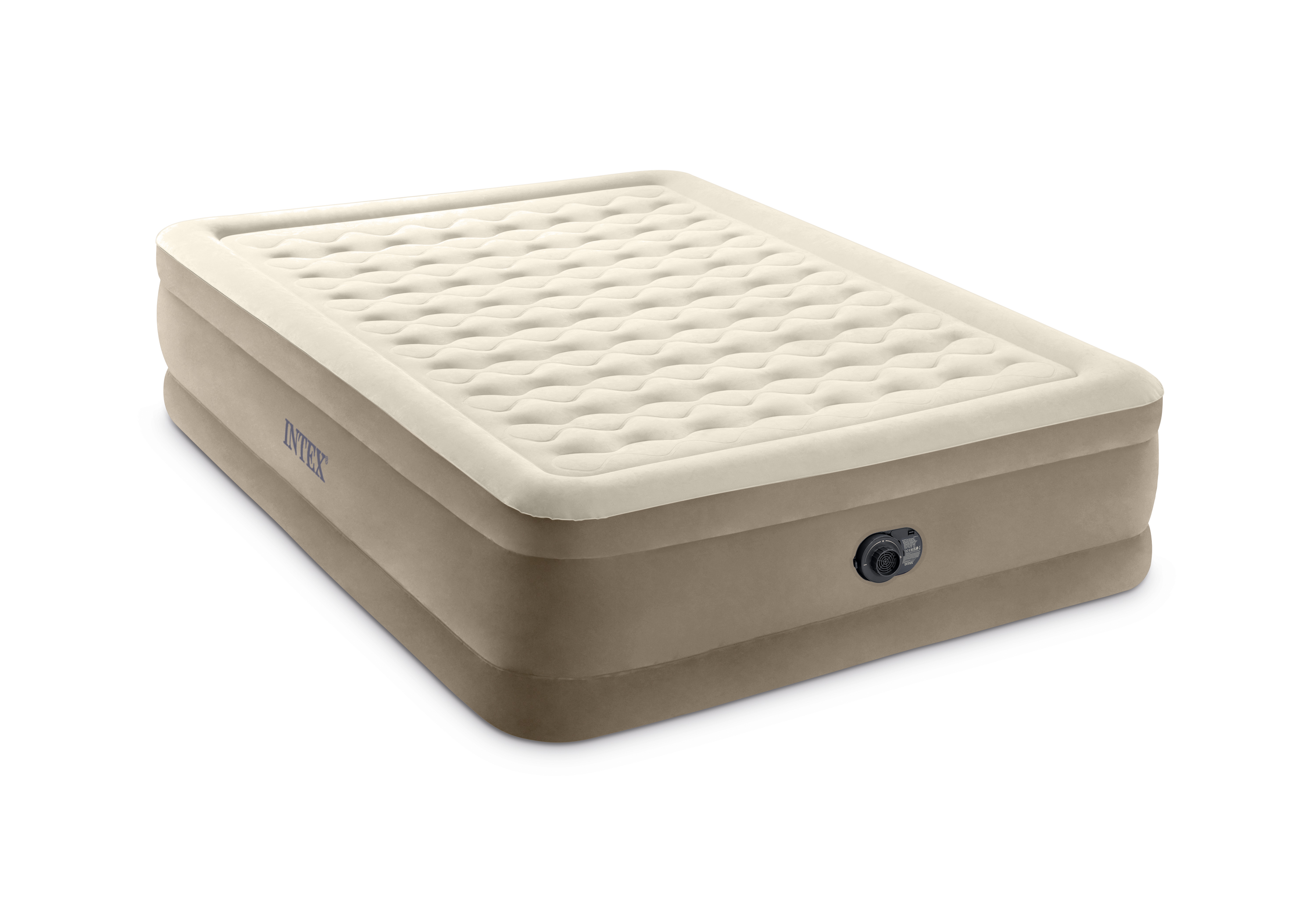 Intex Queen Ultra Plush Airbed With Fiber-Tech Bip (Built-In Pump)