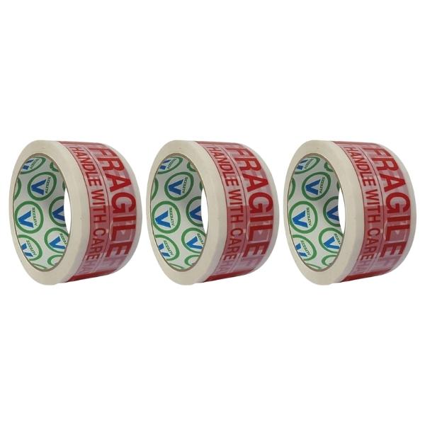 Altezze – Fragile Tape (Handle with Care) 50m – Pack of 3