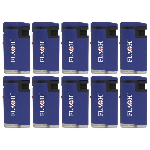 Flash – Lighter / Ignite Jet Flame Lighter – Blue (Pack of 10)